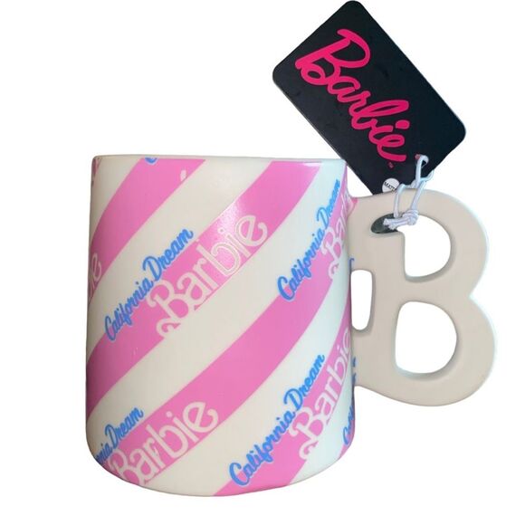 NEW BARBIE California Dreams 21oz Pink SoftTouch Matte Finish Mug - Picture 2 of 7